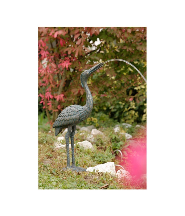 Rottenecker Bronze-Graureiher, Wasserspeiend 3 Rottenecker Bronze-Graureiher, Wasserspeiend