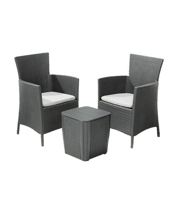 Best Balkon-Set Napoli, Graphit, 3-teilig 3 Best Balkon-Set Napoli, Graphit, 3-teilig