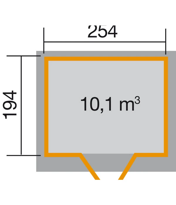 Weka Gartenhaus 325 Gr.3, Ca. B256/H225/T243 Cm 4 Weka Gartenhaus 325 Gr.3, Ca. B256/H225/T243 Cm – Bild 2