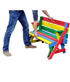 Habau Kinder Picknickbank Bunt, 100 X 50 X 62 Cm -Biohort Verkäufe 4031100 WE FS 003 KinderPicknickbank