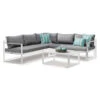 Best 3-teilige Loungegruppe Rhodos, Aluminium, Weiß/grau -Biohort Verkäufe 4109807 WE FS 001 Best3teiligeLoungegruppeRhodosAluminiumWeissGrau