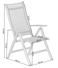 Dehner Klappsessel Chicago, Hochlehner 15 Dehner Klappsessel Chicago, Hochlehner -Biohort Verkäufe 4210316 WE FS 001 SkizzeKlappsesselChicago