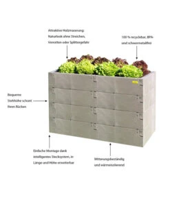 Juwel Hochbeet Timber 4-reihig, Ca. B130/H80/T60 Cm -Biohort Verkäufe 4268421 WE IG 001 HochbeetTimber4ReihigNEU