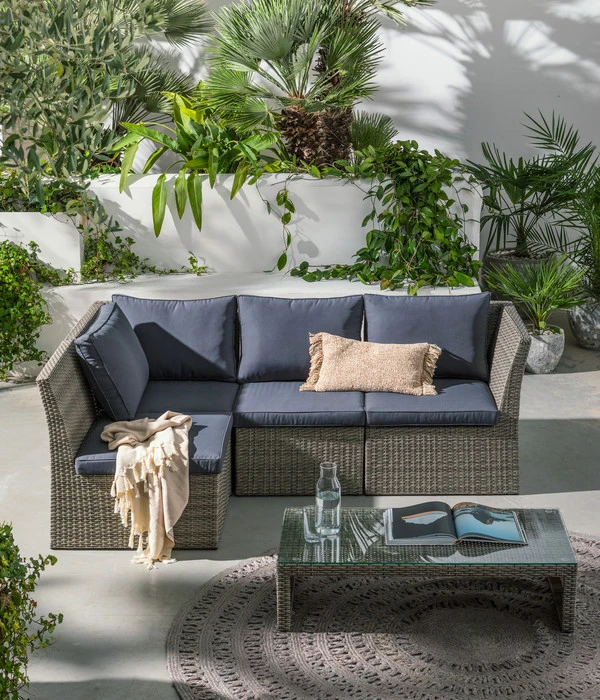 Dehner Geflecht-Lounge Rom, 4-teilig 9 Dehner Geflecht-Lounge Rom, 4-teilig – Bild 7