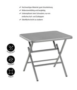 Dehner Klapptisch Chicago, Eckig -Biohort Verkäufe 4422382 WE IG 001 CHICAGOKLAPPTISCH80x80
