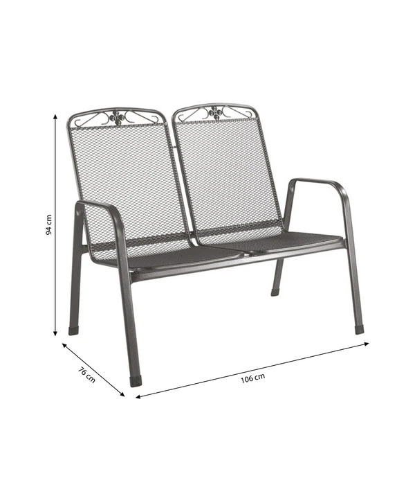 MWH Metall-Bank Savoy, 2-Sitzer 7 MWH Metall-Bank Savoy, 2-Sitzer – Bild 5