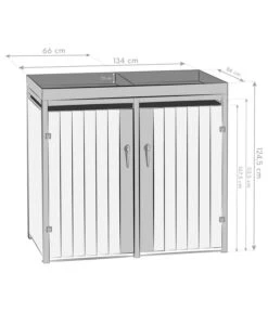 Westmann Mülltonnenbox 240 L, Ca. B134/H125/T84 Cm -Biohort Verkäufe 6610679 WE DE 001 50NorthMuelltonnenbox