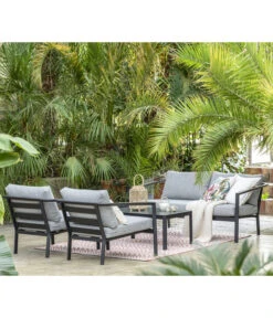 Dehner Alu-Lounge New York, 4-teilig -Biohort Verkäufe 6670954 WE MO 001 DehnerAluLoungeNewYork