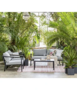 Dehner Alu-Lounge New York, 4-teilig -Biohort Verkäufe 6670954 WE MO 002 DehnerAluLoungeNewYork