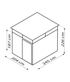 Pergart Metallgerätehaus Basel 15 Pergart Metallgerätehaus Basel -Biohort Verkäufe 6679245 WE BG 001 EPHMetallgeraetehaus