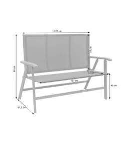 Dehner Klappbank Colmar, 2-Sitzer 8 Dehner Klappbank Colmar, 2-Sitzer -Biohort Verkäufe 6701692 WE FS 002 KlappbankColmarSkizzeNEU