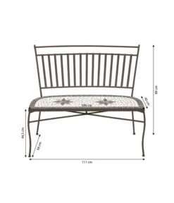 Dehner Mosaikbank Diana, 2-Sitzer -Biohort Verkäufe 6701791 WE IG 001 MosaikbankDiana