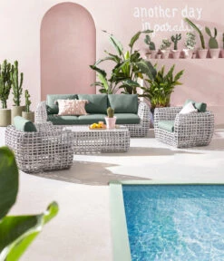 Dehner Flechtlounge Bali, 4-teilig -Biohort Verkäufe 6705305 WE MO 001 LoungeBaliNEU