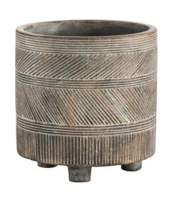 Biohort Verkäufe 14 Dehner Beton-Übertopf Nola, Rund, Grau-kupfer