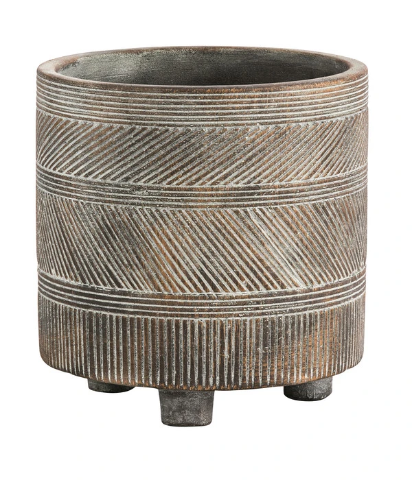 Dehner Beton-Übertopf Nola, Rund, Grau-kupfer 3 Dehner Beton-Übertopf Nola, Rund, Grau-kupfer