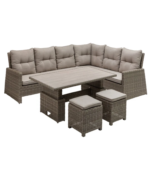 Dehner Geflechtlounge Bologna, 5-teilig 3 Dehner Geflechtlounge Bologna, 5-teilig