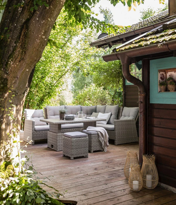 Dehner Geflechtlounge Bologna, 5-teilig 9 Dehner Geflechtlounge Bologna, 5-teilig – Bild 7