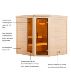 Weka Sauna Turku Mit Glastür Und Fenster Inkl. Ofen, Ca. B195/H205/T178 Cm 14 Weka Sauna Turku Mit Glastür Und Fenster Inkl. Ofen, Ca. B195/H205/T178 Cm -Biohort Verkäufe 6914543 WE IG 001 WekaSaunaTurkumitGlastuerundFenster