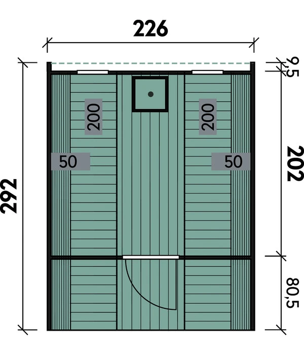 Wolff Finnhaus Saunafass Premium Finja 1 Bausatz, Thermoholz, Ca. B226/H252/T292 Cm 5 Wolff Finnhaus Saunafass Premium Finja 1 Bausatz, Thermoholz, Ca. B226/H252/T292 Cm – Bild 3