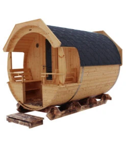 Wolff Finnhaus Saunafass Premium Finja 1 Bausatz, Thermoholz, Ca. B226/H252/T292 Cm