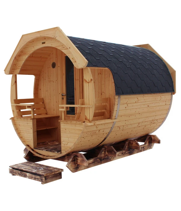 Wolff Finnhaus Saunafass Premium Finja 1 Bausatz, Thermoholz, Ca. B226/H252/T292 Cm 3 Wolff Finnhaus Saunafass Premium Finja 1 Bausatz, Thermoholz, Ca. B226/H252/T292 Cm