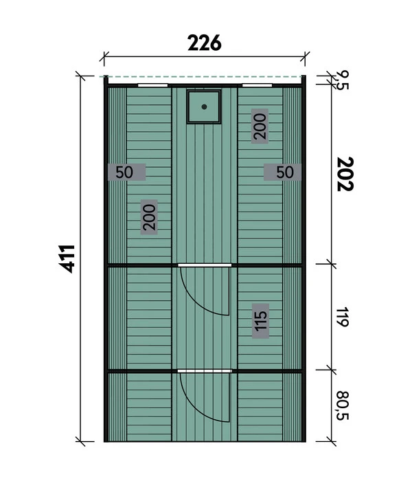 Wolff Finnhaus Saunafass Premium Svenja 1 Montiert Thermoholz, Ca. B226/H252/T411 Cm 5 Wolff Finnhaus Saunafass Premium Svenja 1 Montiert Thermoholz, Ca. B226/H252/T411 Cm – Bild 3
