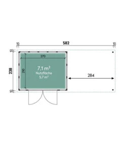 Wolff Finnhaus Metallgerätehaus Eleganto 3024, Inkl. Seitendach Rechts, Ca. B602/H227/T259 Cm -Biohort Verkäufe 6929483 WE DE 001 FinnhausEleganto