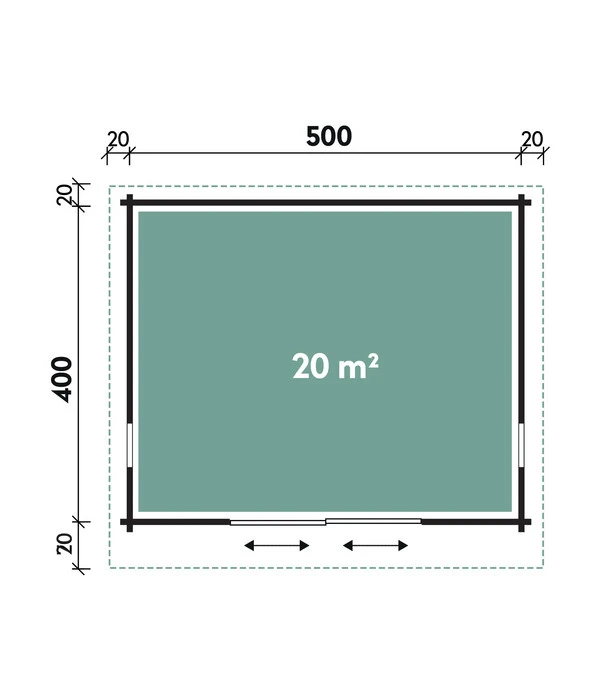 Wolff Finnhaus Gartenhaus Trondheim 44-M, Inkl. Schiebetür Rechts, Ca. B540/H260/T490 Cm 5 Wolff Finnhaus Gartenhaus Trondheim 44-M, Inkl. Schiebetür Rechts, Ca. B540/H260/T490 Cm – Bild 3
