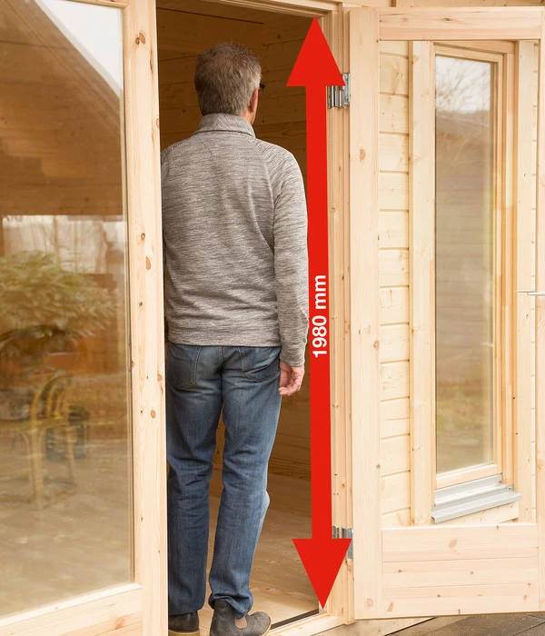 Wolff Finnhaus Gartenhaus Trondheim 70-F XL, Inkl. Schiebetür Rechts, Ca. B540/H256/T590 Cm 8 Wolff Finnhaus Gartenhaus Trondheim 70-F XL, Inkl. Schiebetür Rechts, Ca. B540/H256/T590 Cm – Bild 6