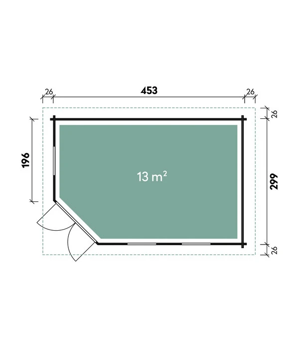 Wolff Finnhaus Gartenhaus Anna 40-A/1, Ca. B503/H284/T349 Cm 5 Wolff Finnhaus Gartenhaus Anna 40-A/1, Ca. B503/H284/T349 Cm – Bild 3