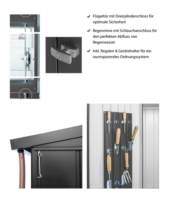 Biohort Gerätehaus Europa 5, Ca. B336/H209/T248 Cm 7 Biohort Gerätehaus Europa 5, Ca. B336/H209/T248 Cm – Bild 5